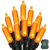 Halloween LED String Lights - 8 Modes Battery-Powered Orange/Purple/Warm Lights for Indoor and Outdoor Decorations