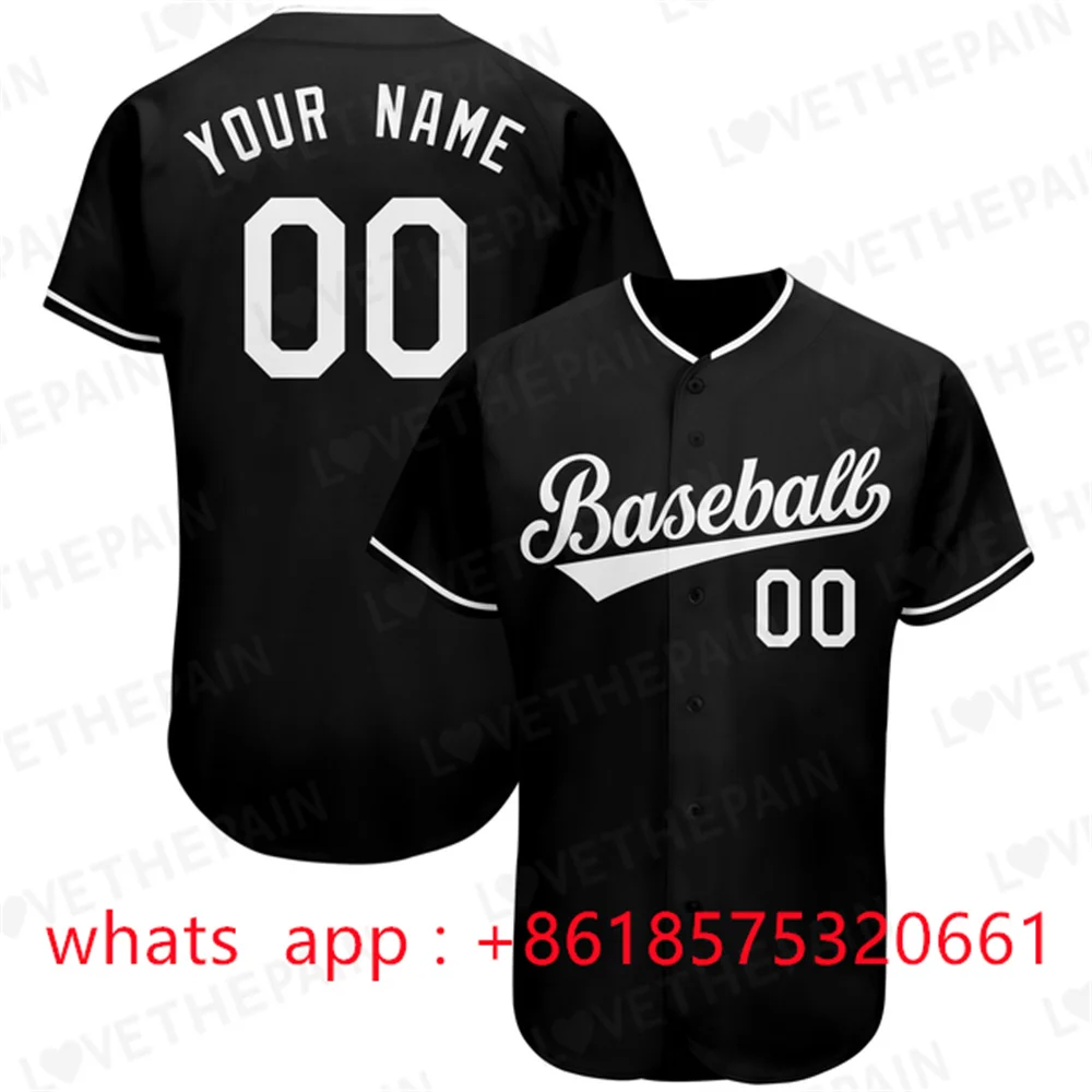 Stitched Baseball Jerseys Button Cardigan printing Name/Number Softball Game Training Clothes for Men