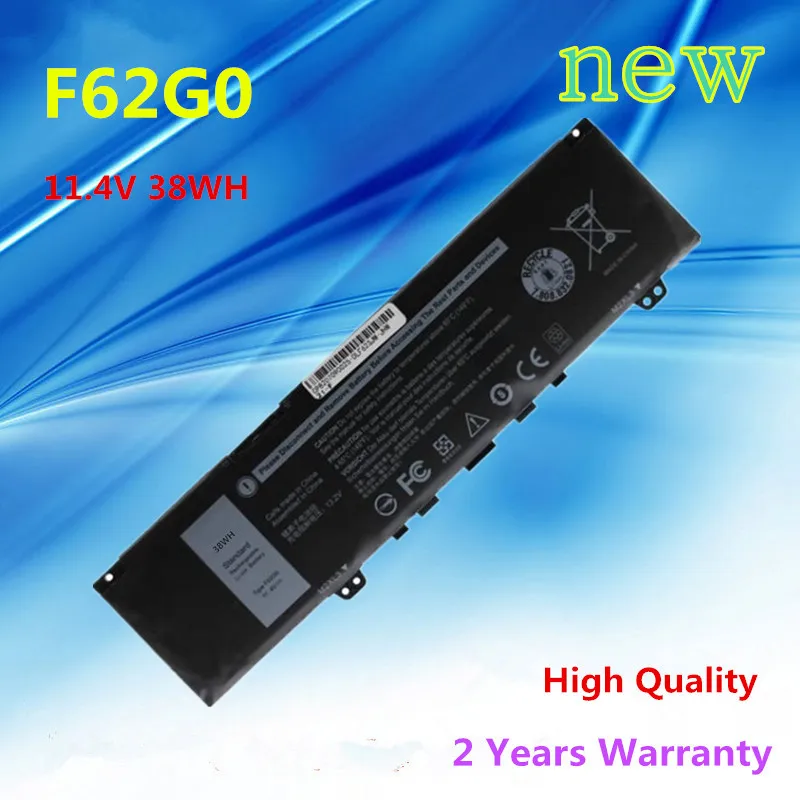 Новый аккумулятор для ноутбука Dell Inspiron 13 11,4 7370 7373 7380 Vostro 13-7386 RPJC3 39DY5 P83G P87G P91G, 5370 в, 38 Вт/ч, F62G0