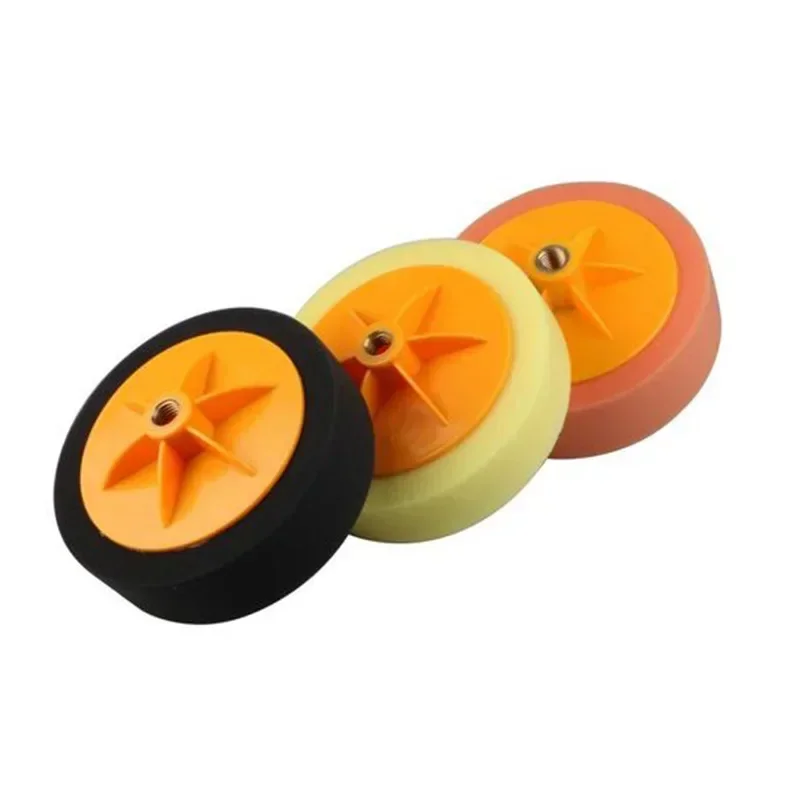 6 Inch Waxing Sponge Restore Coarse, Medium And Fine Screw Polishing Disk Car Beauty Mirror Repair Sponge Wheel M14 Disk