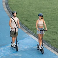 Trottinette électrique 5TH WHEEL, pneus pleins de 10 pouces, puissance de pointe de 600 W, 25 km/h, autonomie de 30 km, clignotants, 36 V 7,5 Ah 6