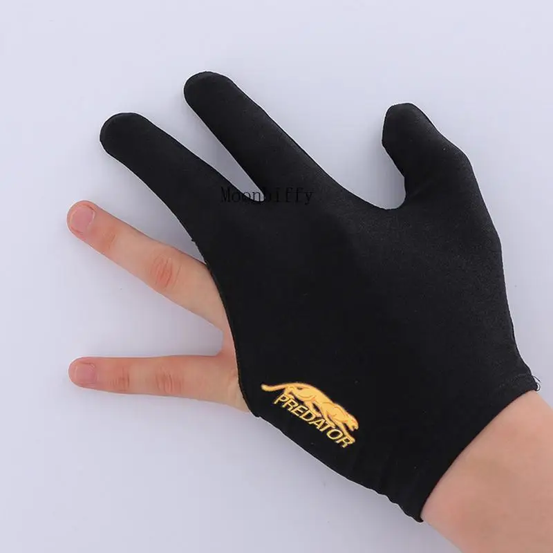 1pc Billiards glove three-finger pool players gloves embroidered slip-proof breathable billiard gloves left hand protective pool gloves billiard accessories