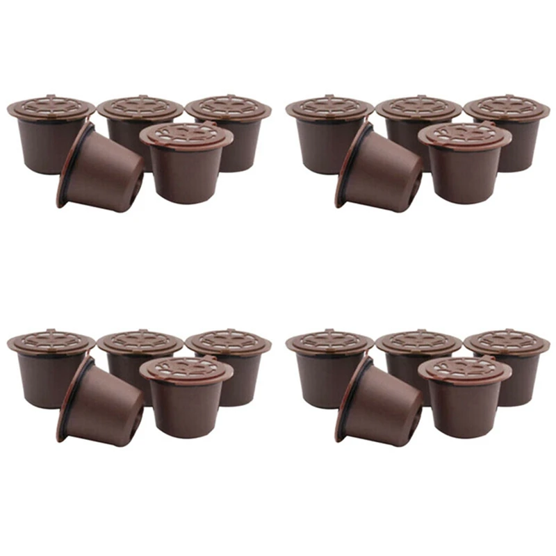 

20Pcs Stainless Steel Filter Reusable Coffee Capsules For Nespresso Machines(B)