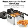 Hamilton Beach Triple Basket Electric Deep Fryer, 4.7 Quarts / 19 Cups Oil Capacity, Lid with View Window, Professional Style 6