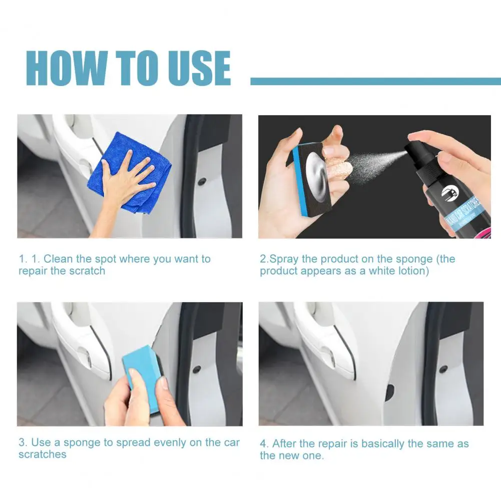 30/50/100ML Nano Car Scratch Repair Spray Quick Scratch Remover Gloss Finish Ceramic Coating Protection Car Remover