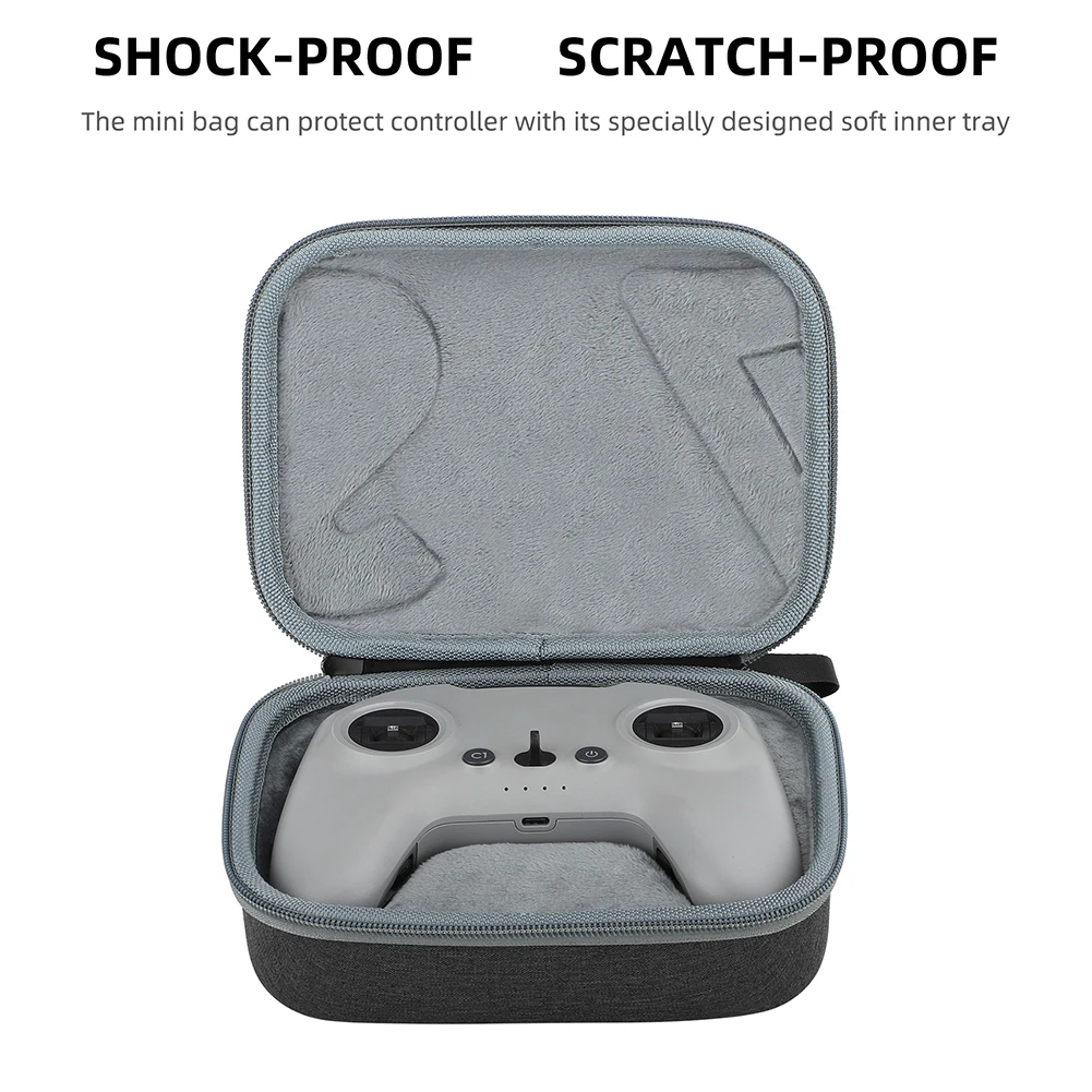 Handbag Protection Box Carrying Case Portable RC Case with Hiking Buckle Soft Inner For DJI AVATA/FPV Remote Control