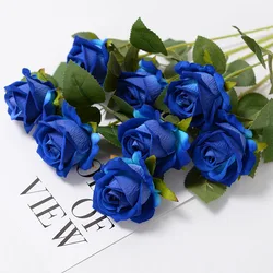 Luxurious Flannel Pearl Rose Bouquet - Elegant Floral Arrangement & Home Décor Gift (3pc blue)