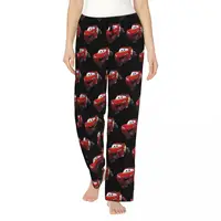 Sally I'm Lightning Cars Mcqueen Apparel Women's Comfy Pajama Pants Sleep Bottoms Pants Palazzo Stretch Lounge Pant 1