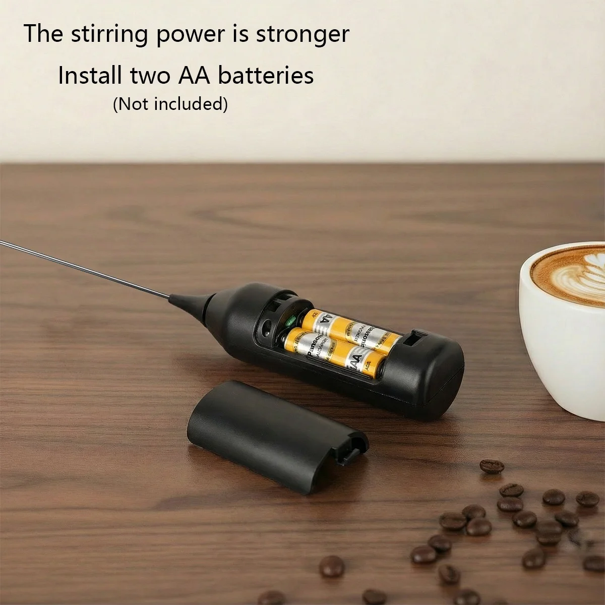 Electric egg beater milk bubbler milk bubbler wireless electric coffee foam machine battery AA type quick foaming handheld coffe 4
