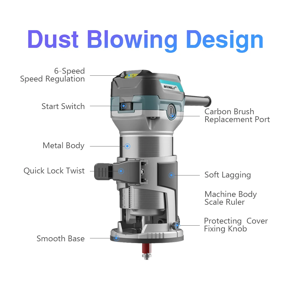 220V 710W Electric Trimmer Router Wood Milling Cutter Engraving Machine Carpentry Manual Trimming Woodworking Laminate Trimmer woodworking tools,wood router,plunge router