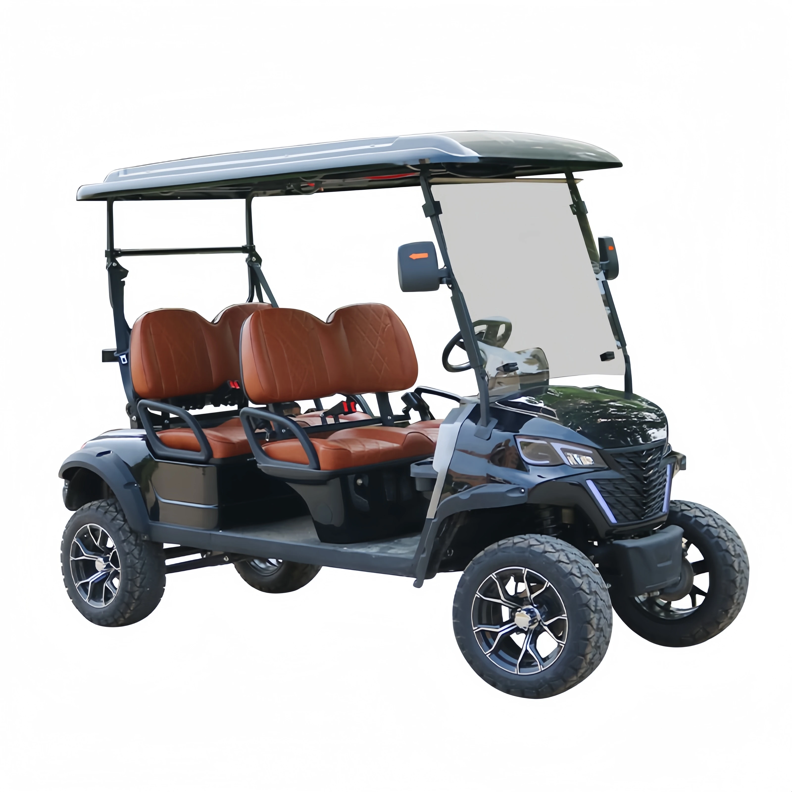 Cheap Luxury 4+2 Seater Low Speed Vehicle 4 Wheel Drive Push Electric Golf Cart For Sale