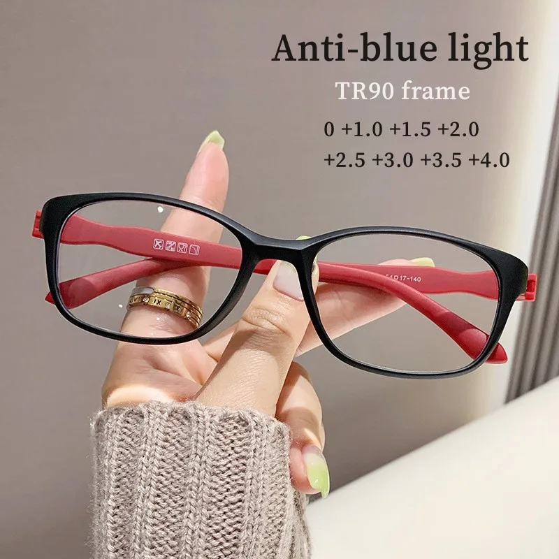 

Vintage Anti Blue Light Ultralight TR90 Reading Glasses Presbyopia Eyeglasses Women Men Unisex Optical Eyewear Diopter 0 To+ 4.0