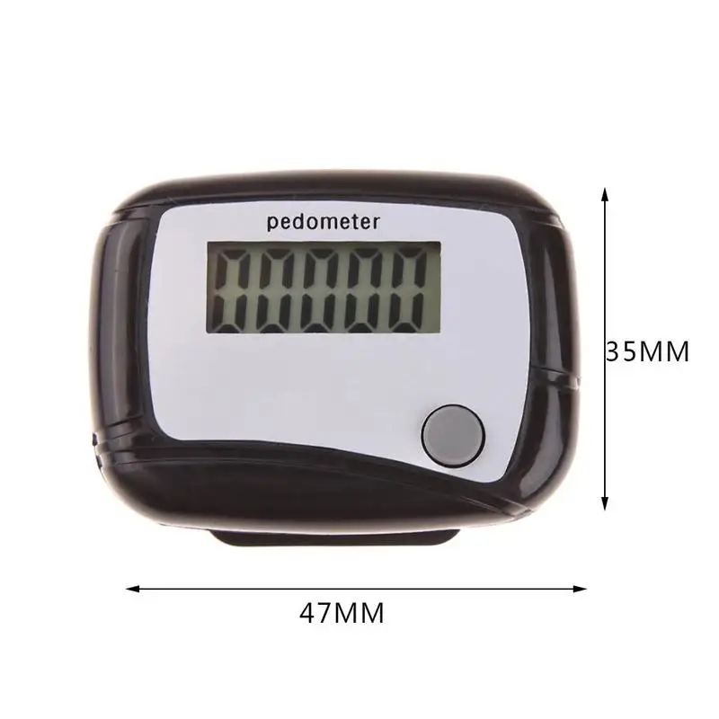 Portable Digital LCD Pedometer with Clip for Walking and Running - Steps Counter for Sports and Fitness