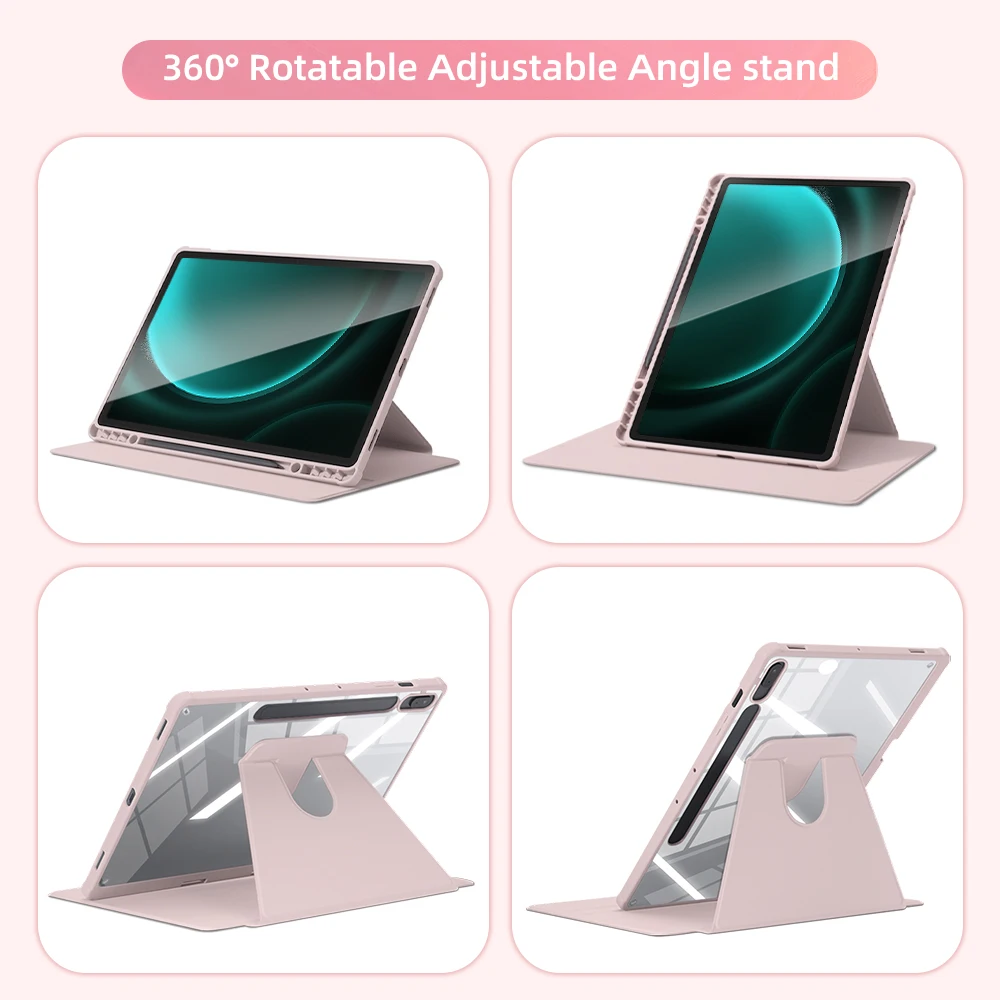 Enhanced Tablet Cover with Smart Auto Sleep/Wake Function and Acrylic Faith Design