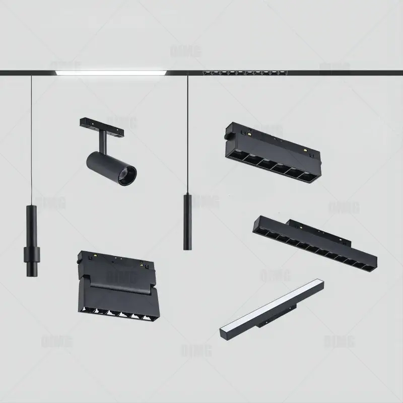 Modern Recessed Magnetic Track Lights LED Spotlight Fixtures Living Room Without Main Light Lighting Rail Magnet System 2