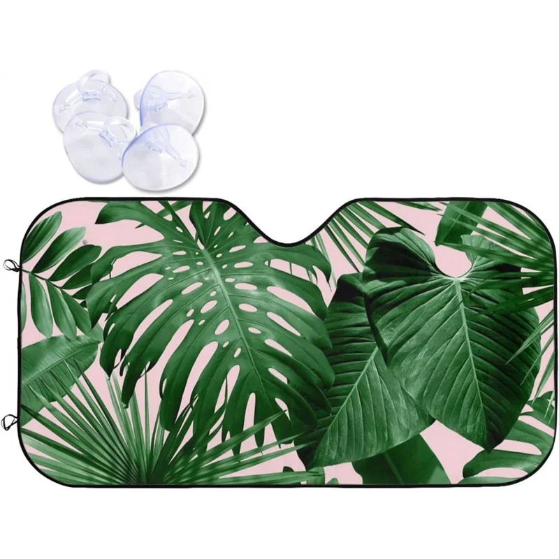 

Солнцезащитный козырек с гавайской ладонью для лобового стекла автомобиля для женщин солнцезащитный козырек Солнцезащитный козырек для грузовика 51x27,5 дюймов Автомобильный солнцезащитный козырек