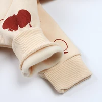 2024 Baby Winter Fleece Romper Print Cotton Warm Outfit Clothes For 0-24M Jumpsuit Newborn Toddler Bear Hoodies Bodysuit Costume 3