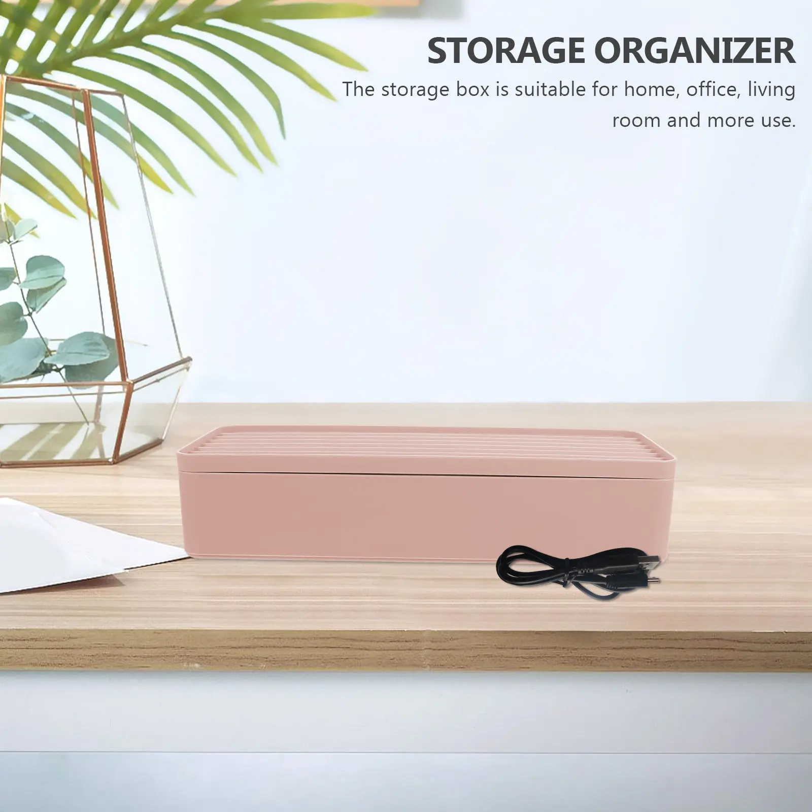 책상용 코드 정리함, 깔끔한 디자인의 케이블 정리함, 가정 사무실용 충전기, USB 케이블 및 헤드폰 보관함
