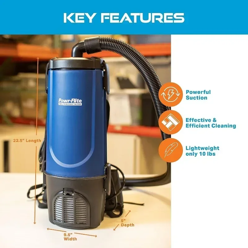 Powr-Flite Backpack Vacuums (Comfort Pro BP4S) 4