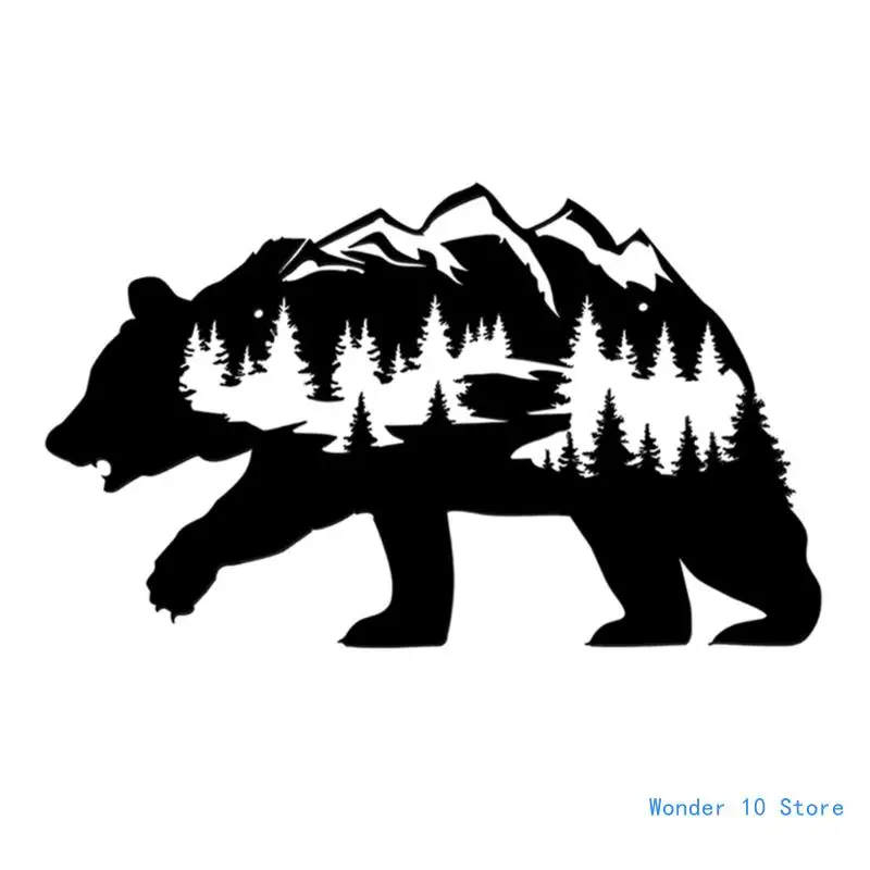 

Metal Animal Bear Sign Hangable Ornament Model Birthday Holiday Decoration