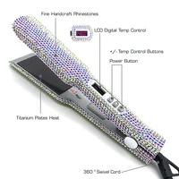 Hair Straightener  Plancha Para Cabello 2 Inch Diamond Flat Iron Professional Titanium Straightener Iron Heat-up 480℉ 2
