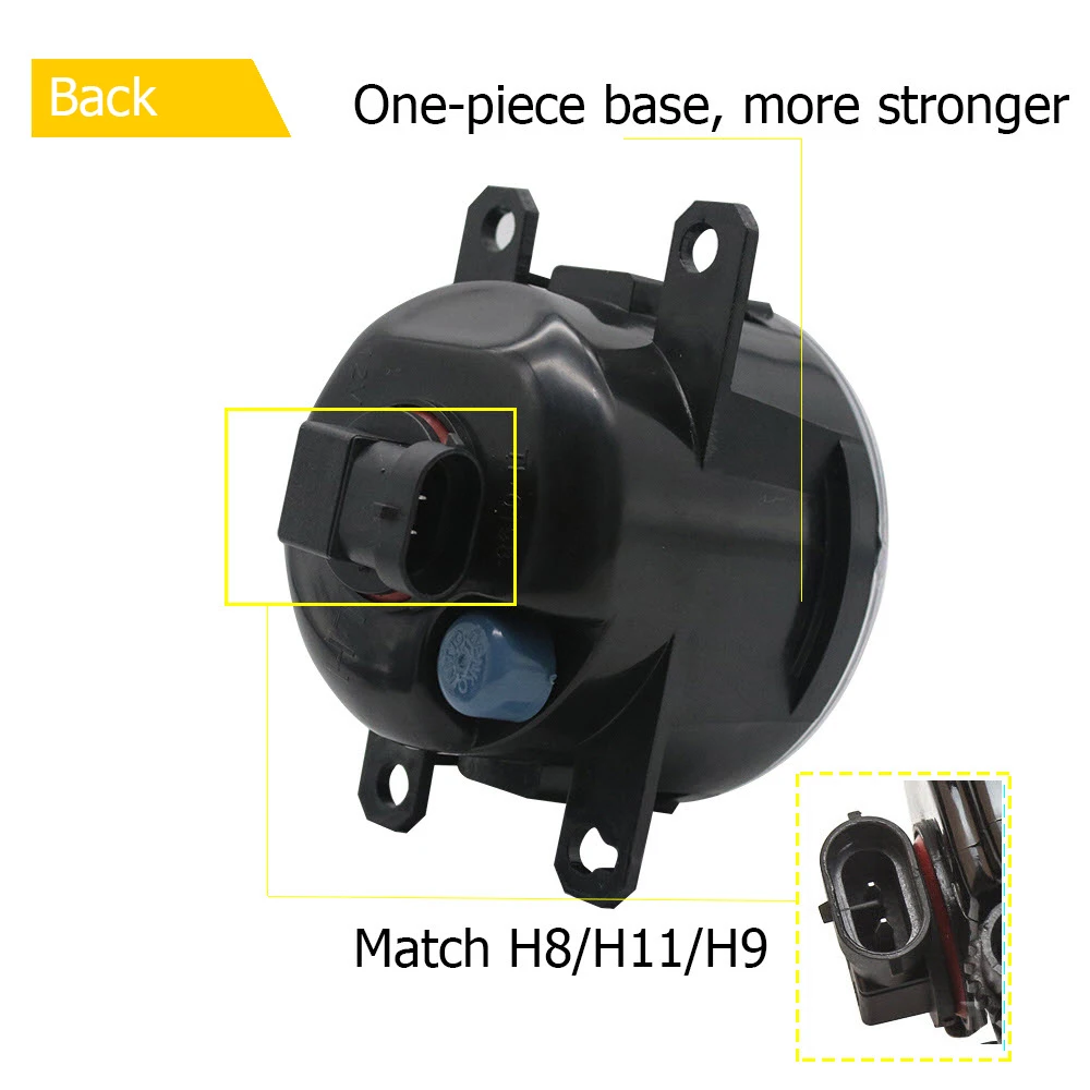 Pair Car 9 Led Fog Lamp Assembly for Renault Trafic 3 X82 2015 2016 2017 2018 2019 2020 Fog Lights H11 DRL Daytine Running Light detail image 5