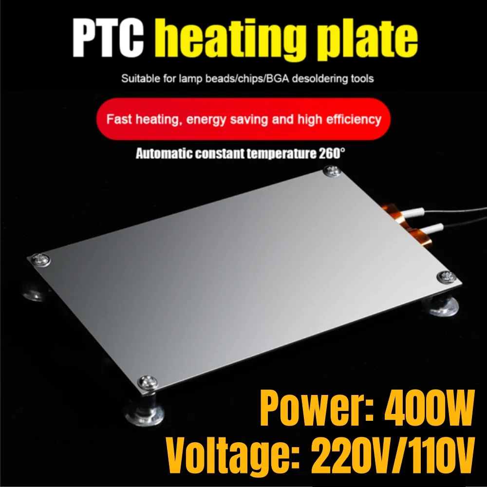 Plaque Chauffante Ptc Puce Bga Boule De Soudure Fendue En Aluminium Dissolvant Led Station Soudage Outil Panneau Démolition Équipement