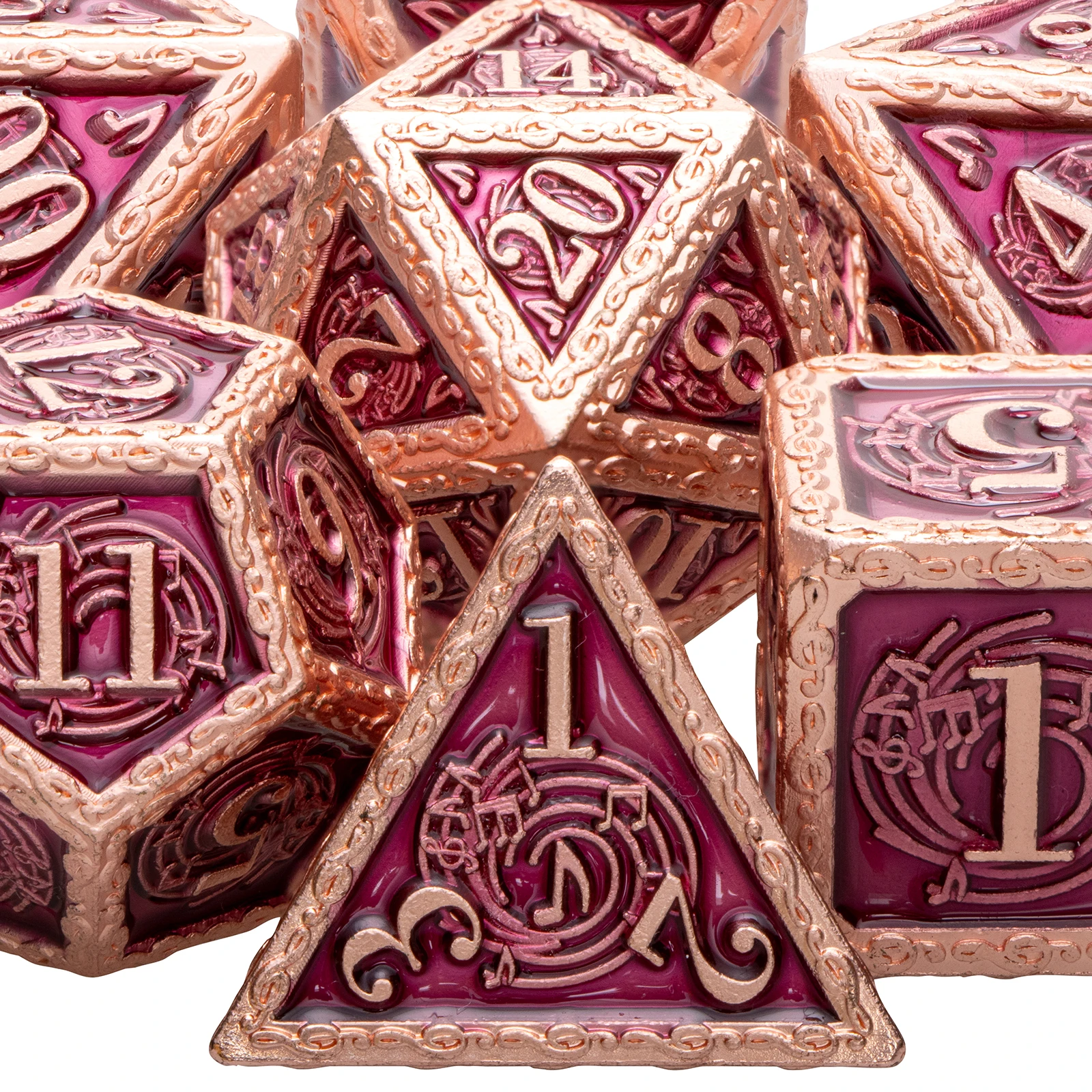 Music DND D20 Dungeon and Dragon Dice Set Metal 6 Sided Polyhedral D&D Dice for Pathfinder RPG Board Games D20 D12 D10 D8 D6 D4 game dice dice set