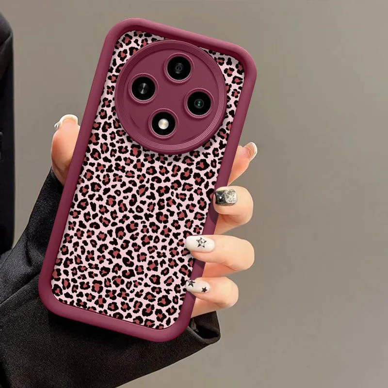 Retro Black Leopard Print Soft Silicone Phone Case Cover