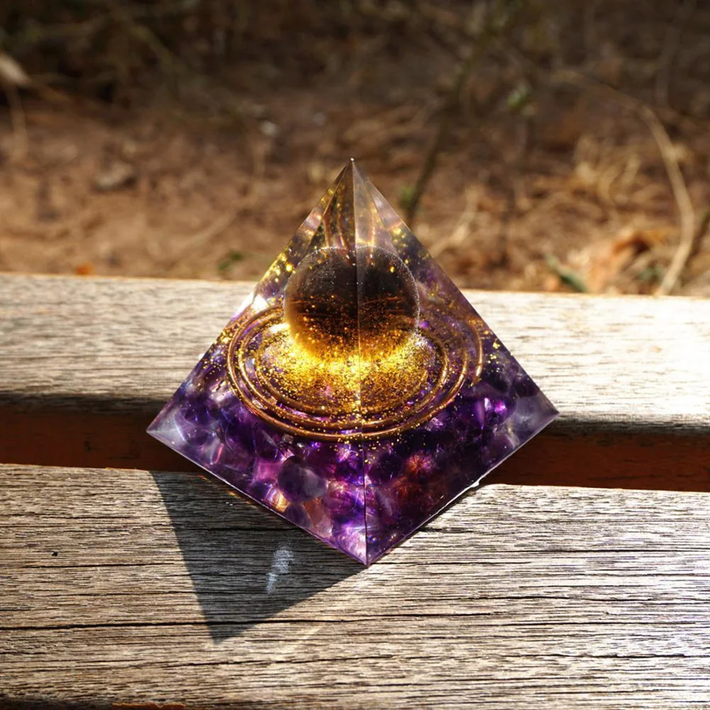 Natural Stone Crystal Orgonite Pyramid Reiki Chakra Healing Gemstone Tower Meditation Protection Office Decor Gifts 5