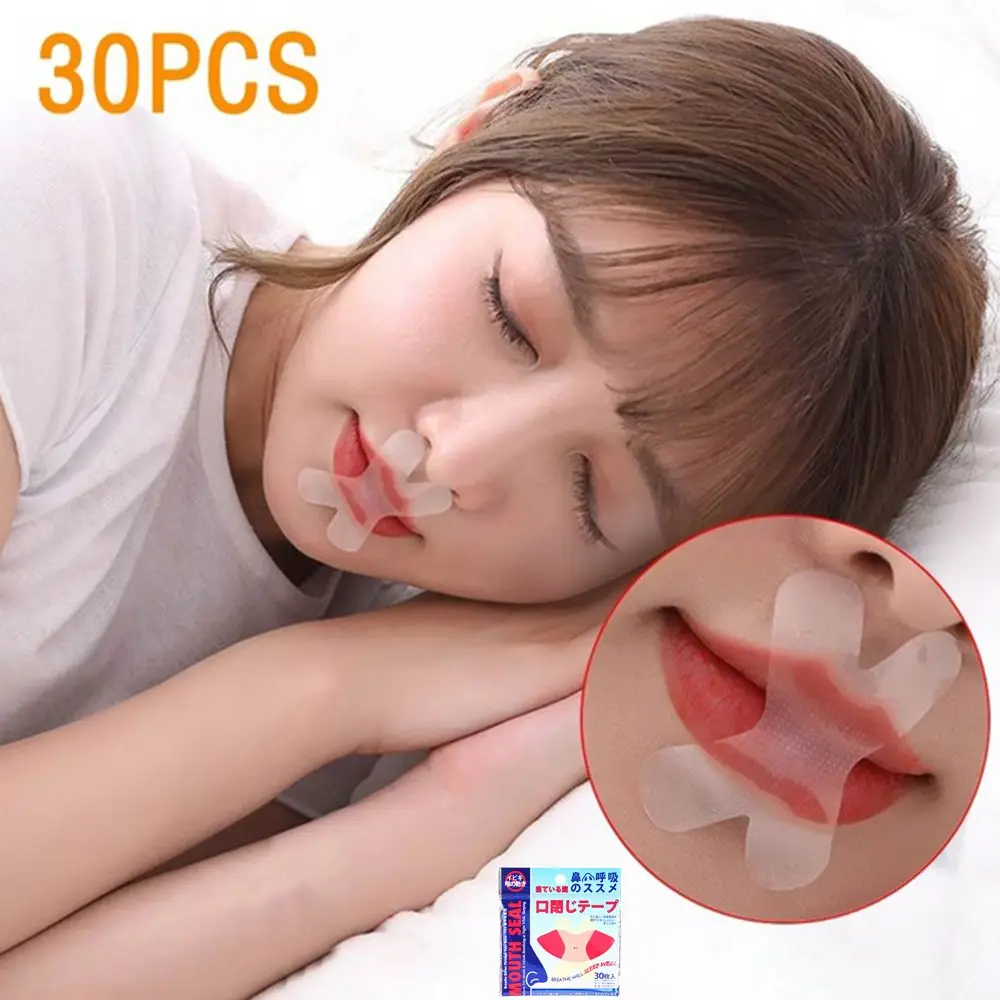 

30Pcs /Box Sleep Strips Advanced Gentle Mouth Tape for Better Nose Breathing Improved Nighttime Sleeping Less Mouth