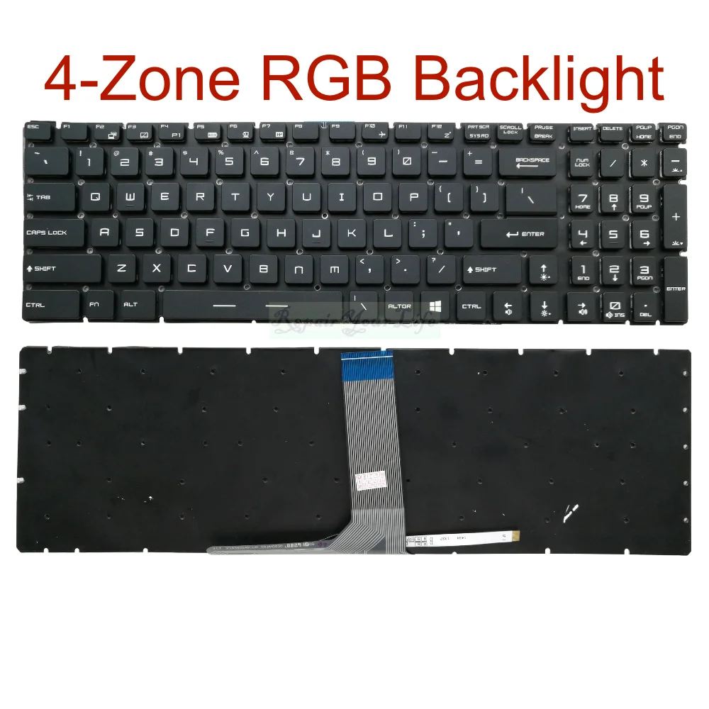 Teclado Retroiluminado Colorido para Msi Eua Francês Rgb Gs60 Gs70 Gs72 Ge62 Ge72 Gt72 Gt72s 6qd 6qe 6qf Ms1782 Ms-1783 Ms-1772 16u6