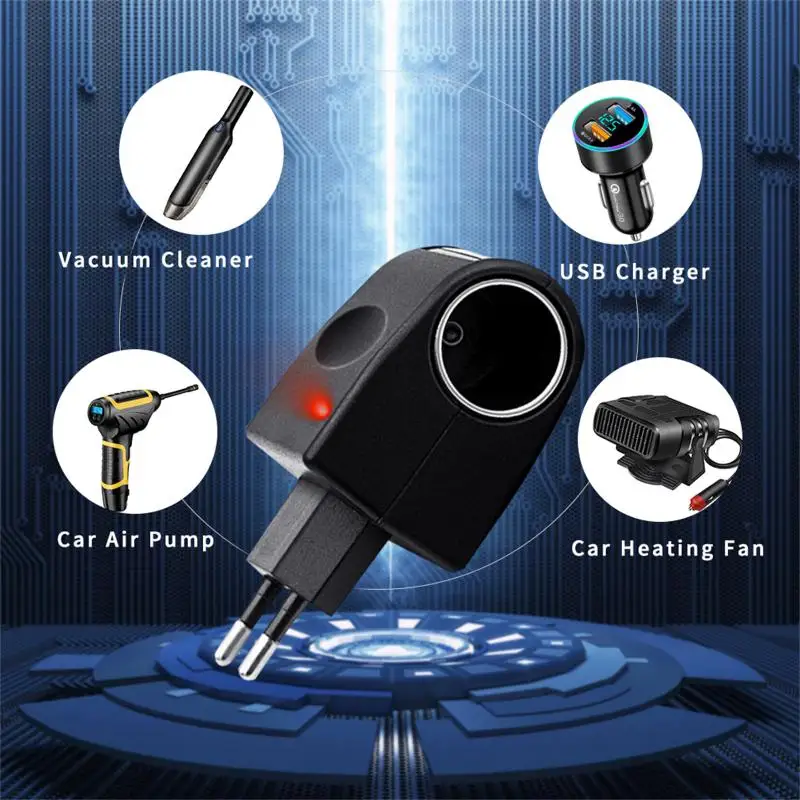 Cigarette Lighter DC Car Power Adapter Conversion Plug 220V To 12V Household Switch Plug Cigarette Lighter Auto Accessorie power adapter car power converter vehicle inverter car converter inverter car inverter