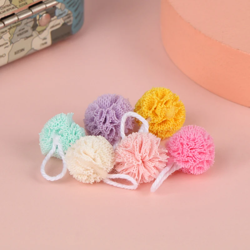 1/3/4/5Pcs 1:12 Dollhouse Miniature Furniture mini Colorful Bath Ball Model DIY Accessories Scene Model Doll Accessories