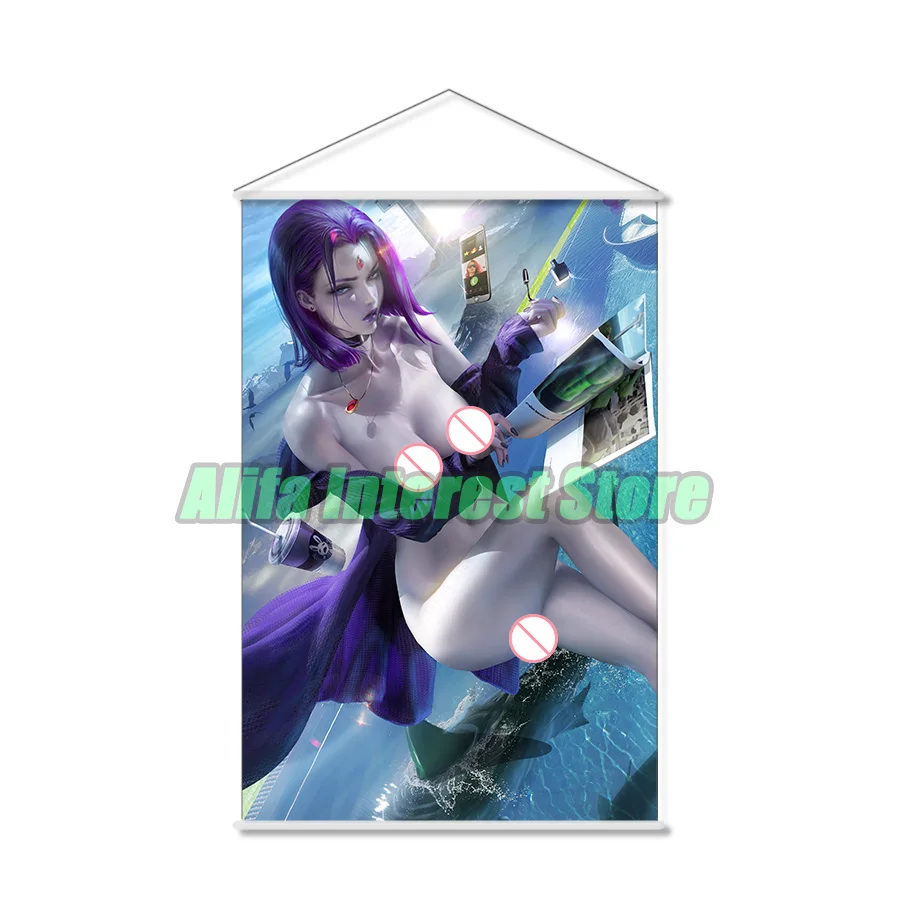 

Raven Anime Wall Scroll Hanging Poster Home Decor Painting