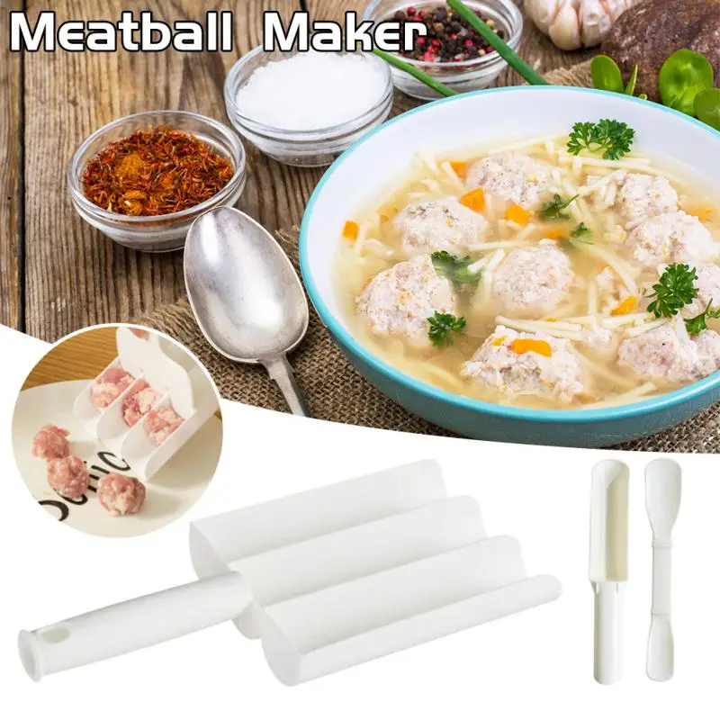 Meatball Maker Cooking Homemade Tool Mold Round Fish Beaf Rice Ball Making Device Barbecue Hot Pot Bean Curd Kitchen Gadgets