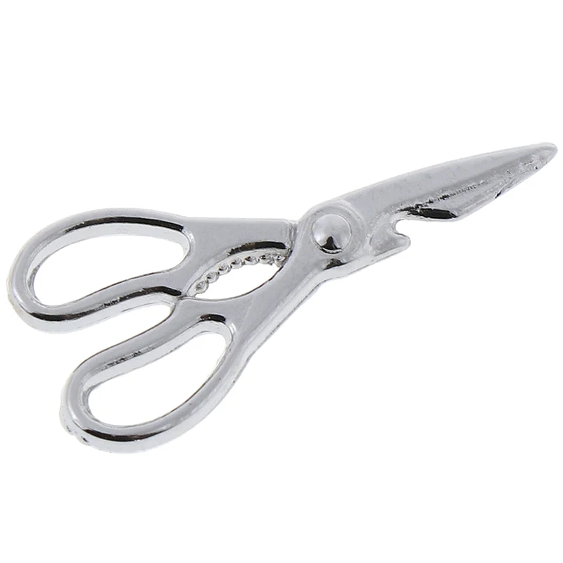 Hot sale 1Pcs Mini Metal Scissors Miniature Dolls House Furniture 1:12 Dollhouse Decor 5