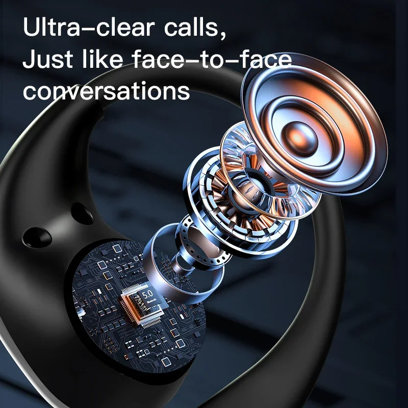 Enhanced Bluetooth 5.4 TWS Wireless HiFi Stereo Waterproof Earphones with Noise Cancelling and Hands-free Mic