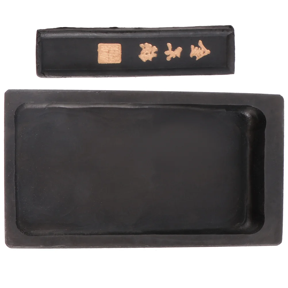 

Inkstone Stick for Writing Drawing Inkslab with Chinese Rough Preserve Calligraphy