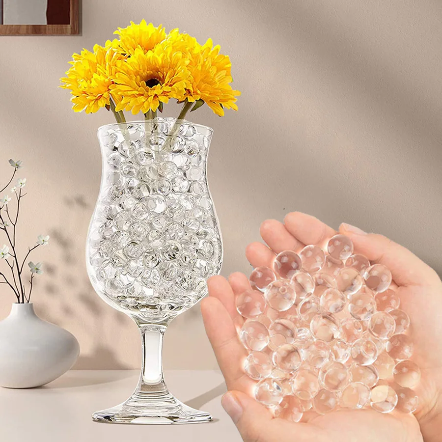 500Pcs Gel Ball 7 8mm for Home and Garden Decoration Water Beads Magic  Clear Growing for Flower Toy Pearl Hydrogel Orbees Soil - AliExpress