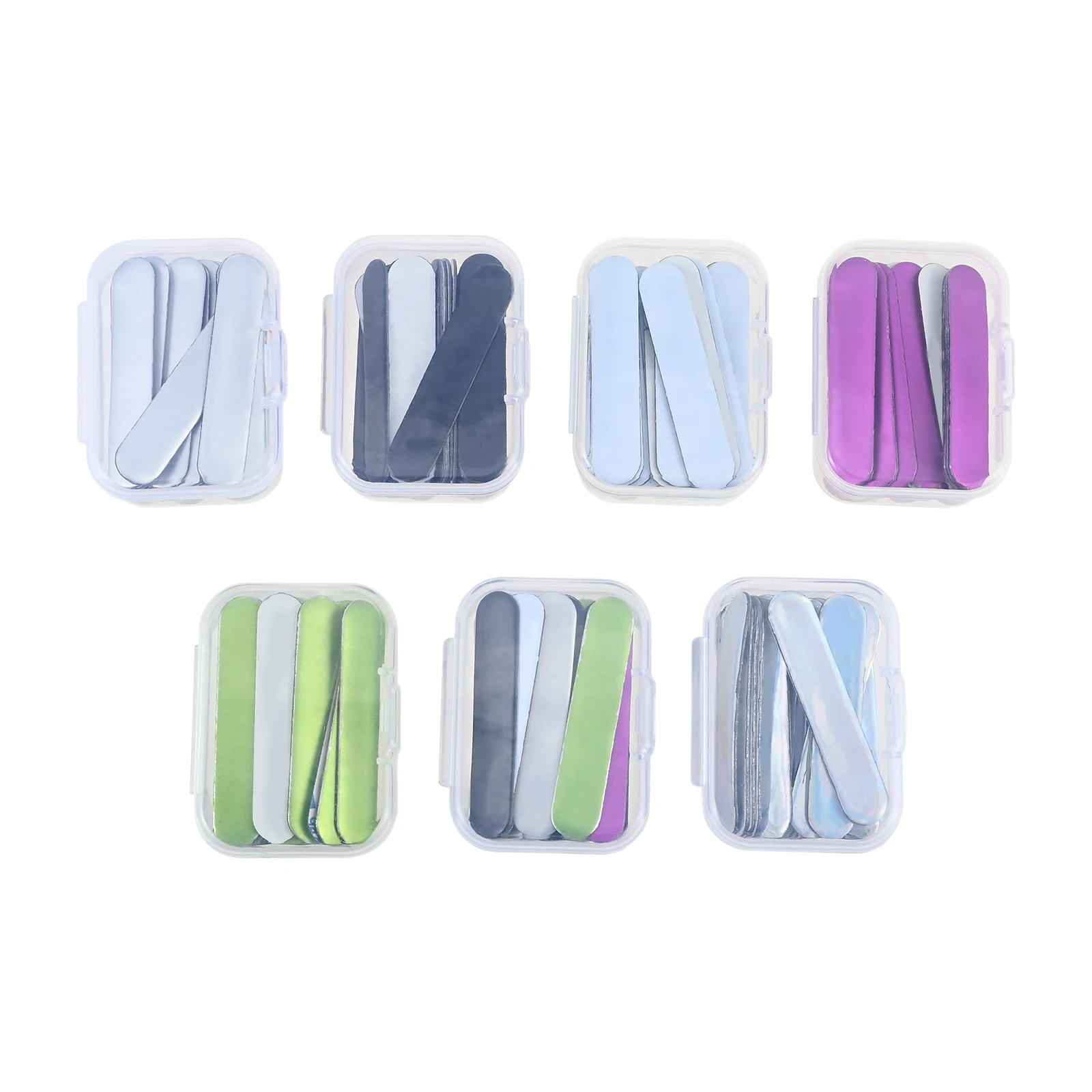 30개 골프 무게추 접착식 납 테이프 조절 가능 스윙 무게 추가 50x10mm 골프 클럽 아이언 퍼터 라켓용 플라스틱 박스 포함