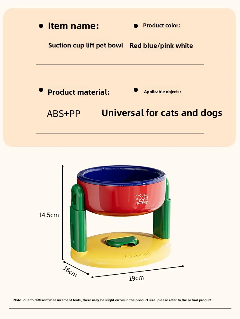 Dog Food Bowl Adjustable Lifting Cat Bowl Oblique Mouth High-footed - PeticaDeals