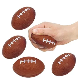 Balle de Football Anti Stress, jouet de forme ovale, compacte, décompression, Rugby, outils d'exercice pour les mains et les poignets, 2 pièces 