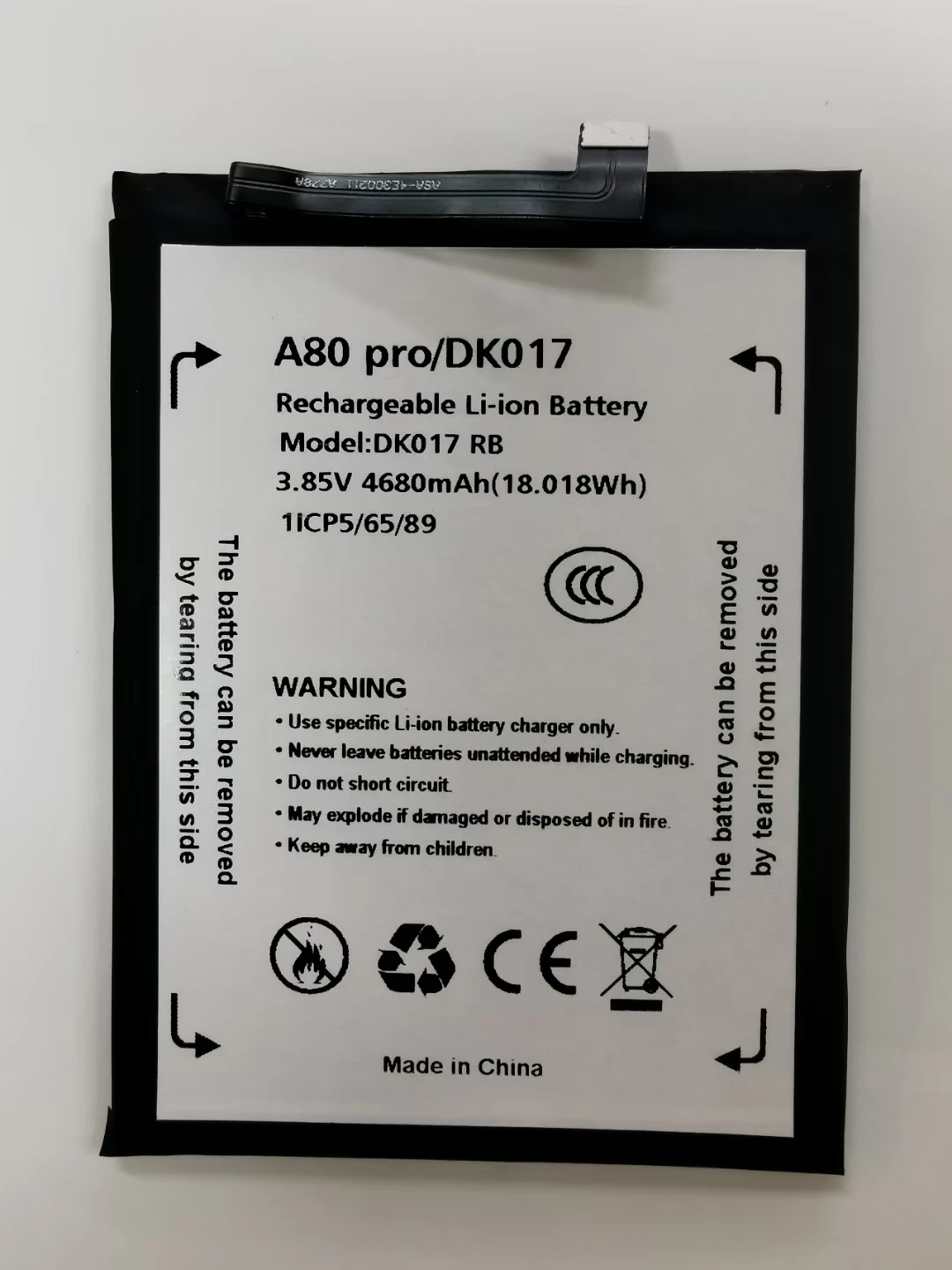 Cover Portafoglio Per Blackview A80 Plus / A80 PRO - Custodia A Libro In Pelle Con Magnete, Porta Carte E Supporto, Bumper In Silicone, Nero
