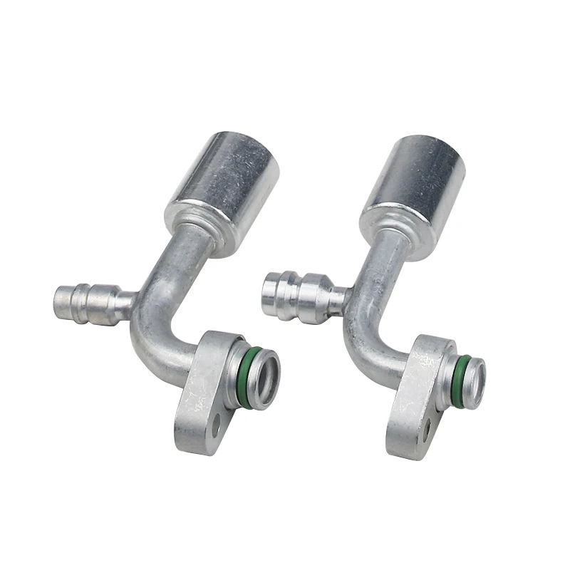 자동차 에어컨 호스 이동식 압력 플레이트 R134a 표준 배리어(두꺼운 벽) 호스용 슬리브 및 노즐이 있는 피팅