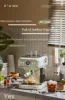 220V Bear Capsule Coffee Maker with Milk Frother, Semi-Automatic Espresso Machine 2