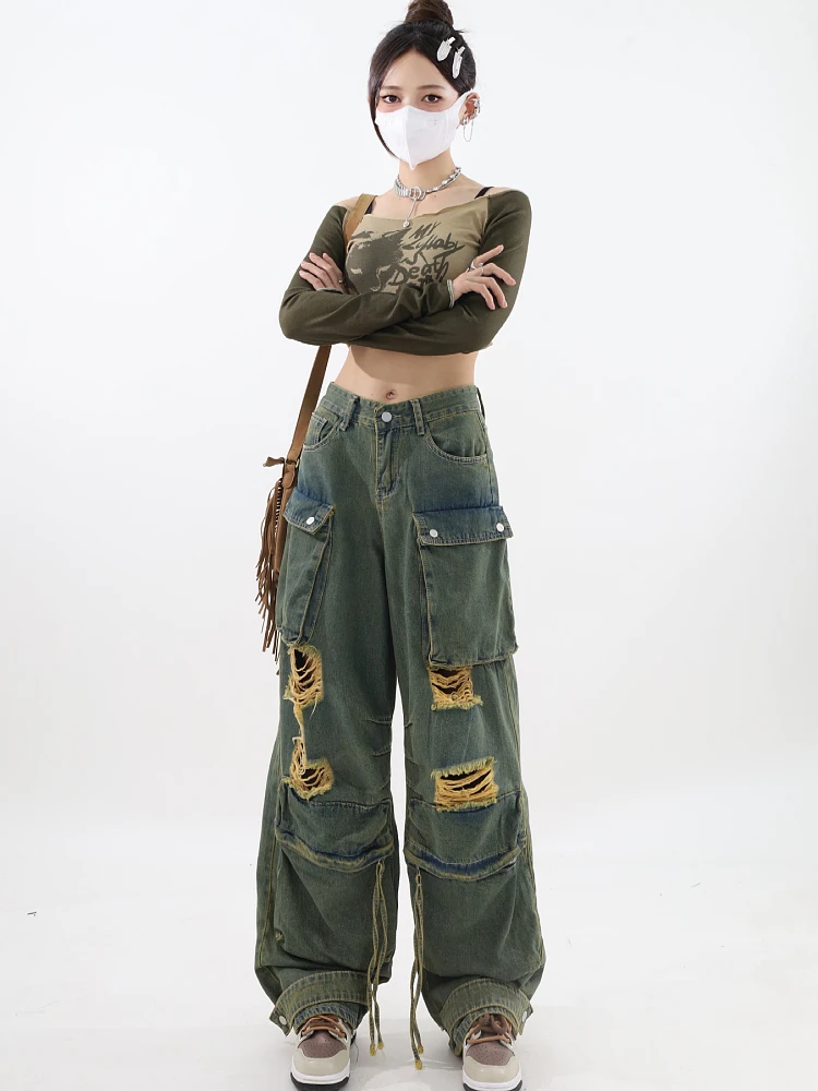 2000s y2k vintage cargo buggy pants - パンツ