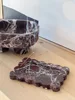 Light Luxury Style Natural Marble Art  Storage Tray Creative Home Living Room Tabletop Decoration SauCer Jewelry Storage Dish 5