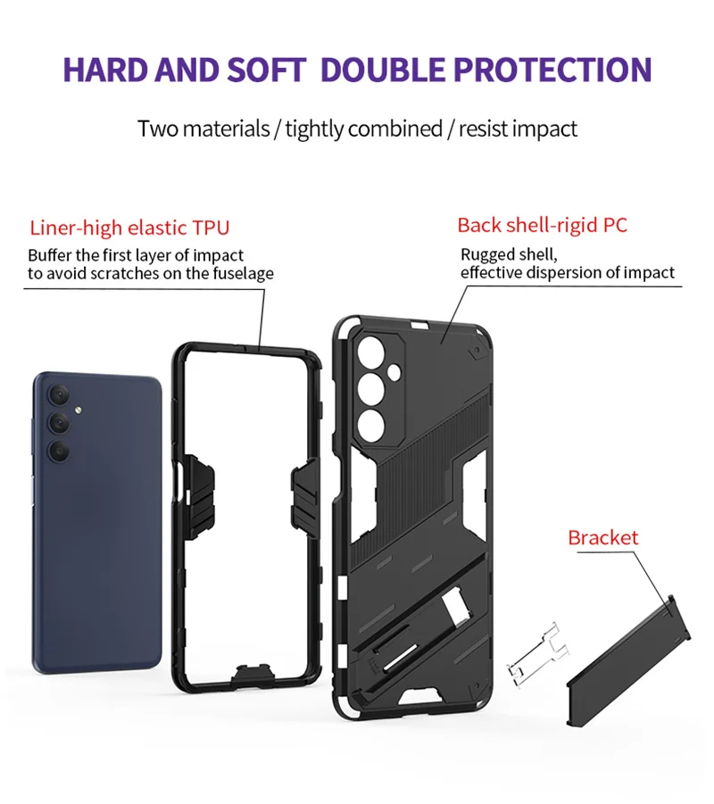 Enhanced Armor Shockproof Case with Magnetic Holder Stand