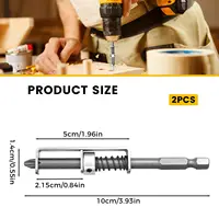 Spring-loaded screw holder drill bit anti-drop screwdriver bit fixing clamp set, suitable for electricians and home DIY repairs. 2